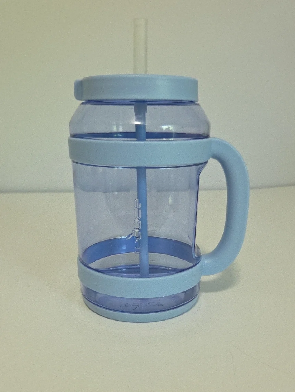 Blue Plastic 80 Ounce Water Bottle with Handle
